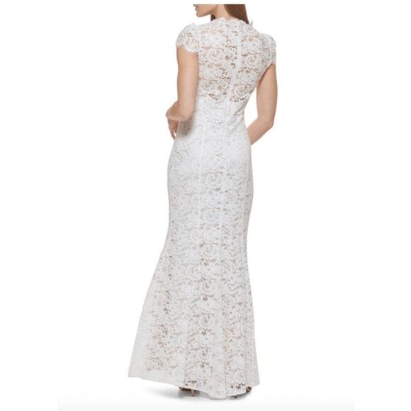 Eliza J Lace Fit & Flare Gown US 14 $268 - Picture 3 of 10